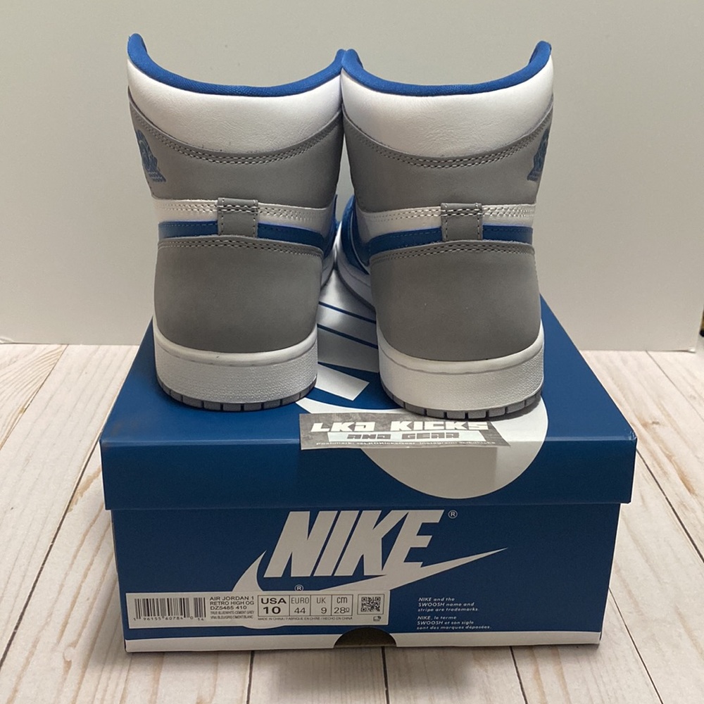 AIR JORDAN 1 RETRO HIGH MENS TRUE BLUE - Picture 3 of 4
